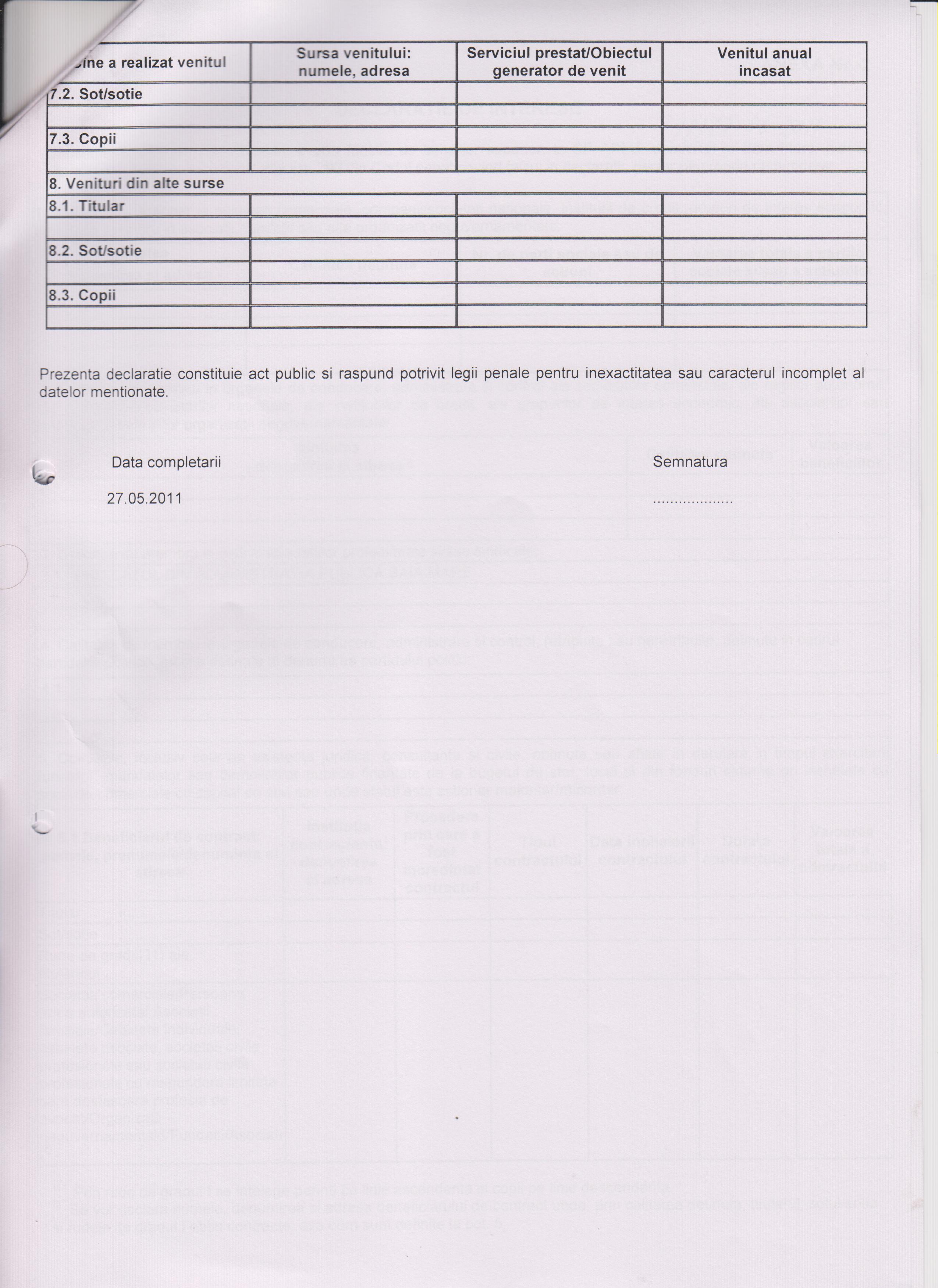 Declaratia de avere si de interese din data 21.09.2011 - pagina 4 din 6